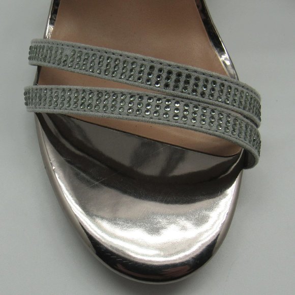 SM New York Women's Gwenna Pewter Strappy Pump New - Picture 2 of 8